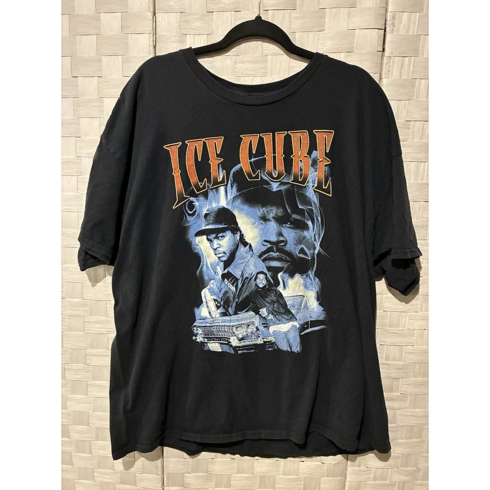 Ice Cube Graphic T-Shirt Mens XL Black Short Sleeve Rap Tee Hip Hop Lowrider